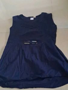 Navy Blue A-Line Dress