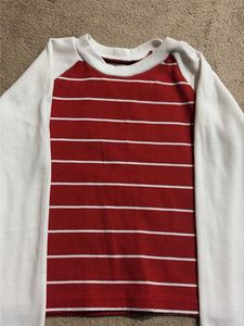 Striped Long Sleeve Cropped Top