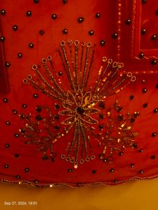 Embellished Red Dupatta