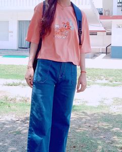 Cute Pink T-Shirt with Tom &amp; Jerry Graphic