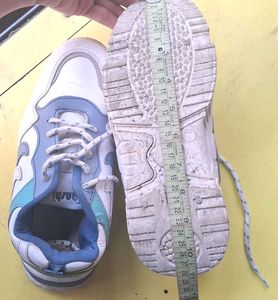Casual White &amp; Blue Sneakers