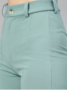 Stylish Mint Green High-Waisted Pants