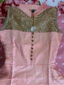 Elegant Pink &amp; Gold Kurta Set