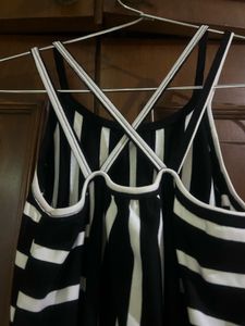 Stylish Striped Maxi Dress - New