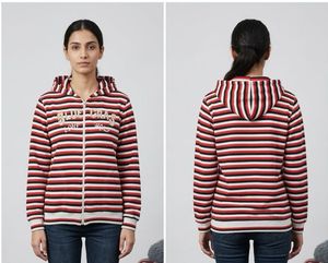 Striped Zip-Up Hoodie