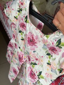 Beautiful Floral Box-Pleat Party Dress
