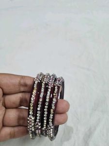 Designer Embellished Bangles Set Combo (8 pieces)