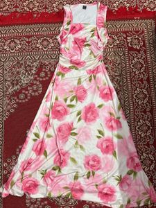 Shein Pink Floral Maxi Dress