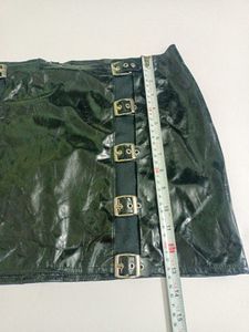 Edgy Black Sexy Buckle Skirt Size M