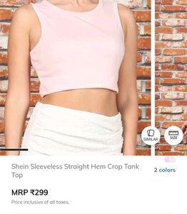 Pink Cropped Tank Top