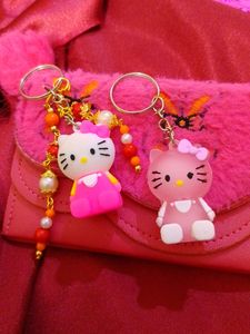 2 Cute Kitty Keychains Combo