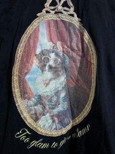 Zudio Navy Blue Graphic T-Shirt