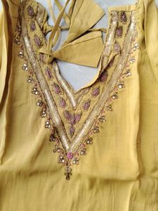Beautiful Yellow Kurta Set with Dupatta  beautifu
