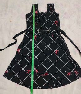 Stylish Black Printed Dress 🖤♥️