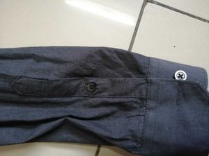 Men's Charcoal Grey Button-Up Shirt