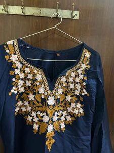 Embroidered Blue Kurta