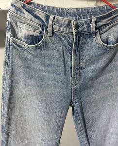 High Waisted Straight Denim
