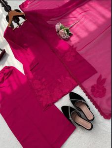 Elegant pink Kurta Set with Palazzo