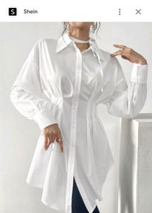 SHEIN Corset Waist Shirt Dress