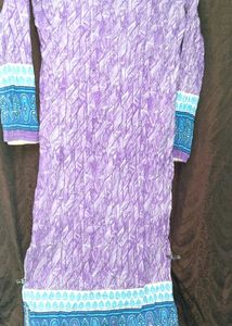 Top Vibrant Purple Geometric Print Tunic fabric