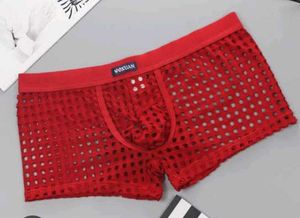 Men's Red Fishnet Boxer Briefs