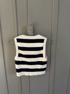 Striped Sleeveless Knit Top