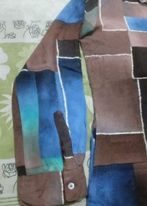 Abstract Print Long Kurta
