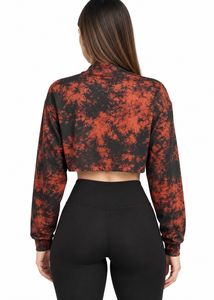 Tie-Dye Cropped Long Sleeve Top