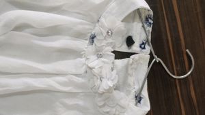 Beautiful White Top With Blue Embroidery❣️