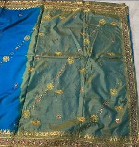 Blue wedding pure kanjeevaram silk saree
