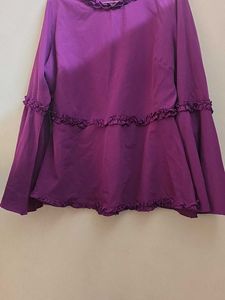 Purple Ruffled Bell Sleeve top
