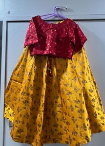 Beautiful Yellow & Red Chaniya Choli (negotiable)