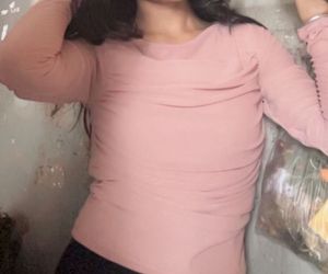 Sheer Ruched Long Sleeve Top