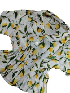 CLEARANCE SALE!!!😝🥳Lemon Print Button-Up Shirt