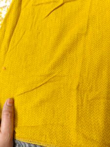 Yellow Kurta with Black Dupatta