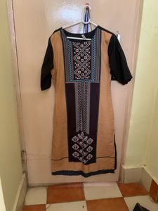 knee length kurti crepe material