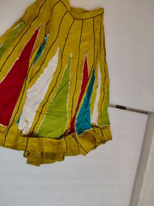 Vibrant Patchwork Ethnic Skirt