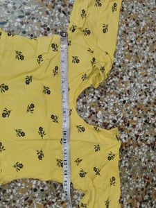 frock suit and plazo colour yellow colou