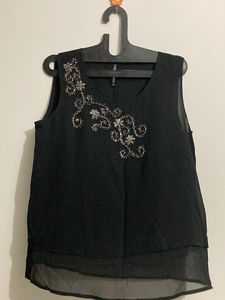Designer Jet Black Party Wear