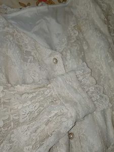 Vintage Elegant White Lace Blouse