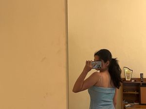 (Sale)Sparkly  Blue Maxi Dress