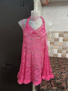 pink lace bodydoll nightwear
