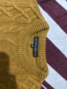 Mustard Cable Knit Sweater