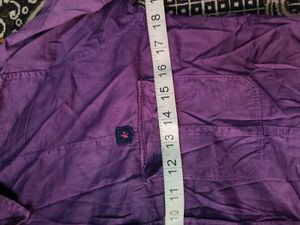 Men's Purple Casual Button-Up Shirt