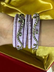 Beautiful Lavender Silk Bangles