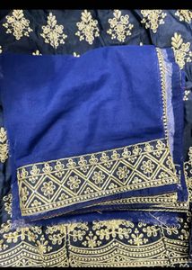 Exquisite Navy Blue Embroidered Lehenga Choli