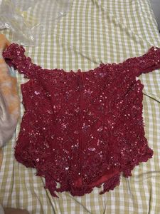 Embellished Red Lace corset