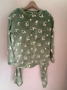 Cozy Green Print Pajama Set