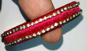 Bangles stone chain &amp; Resham one piece hand made