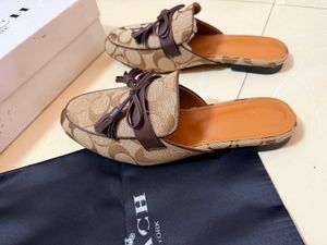 Coach Signature Mules with box packing